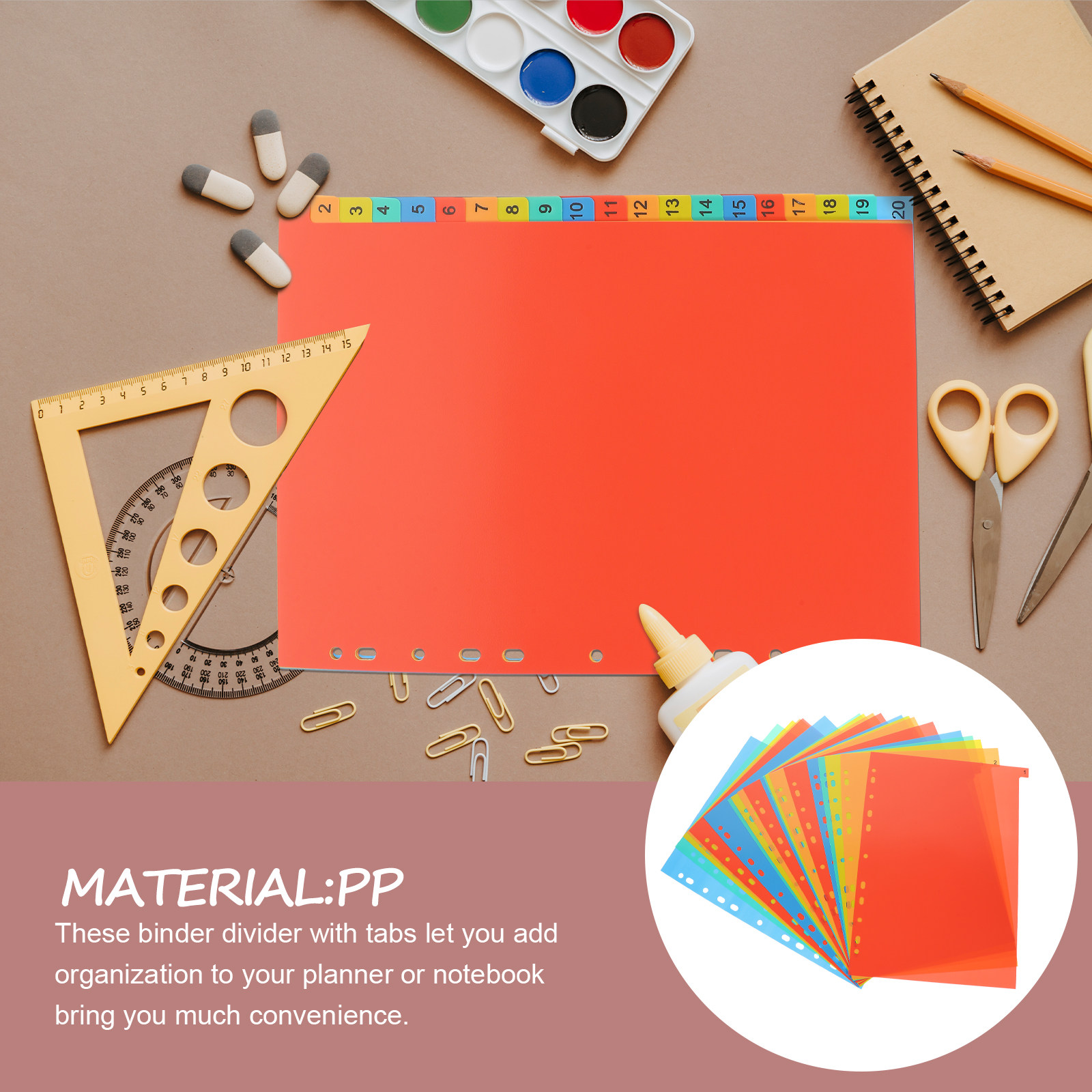 20 Sheets A4 Index Divider Pla - đánh giá và giá Tab Divider A4