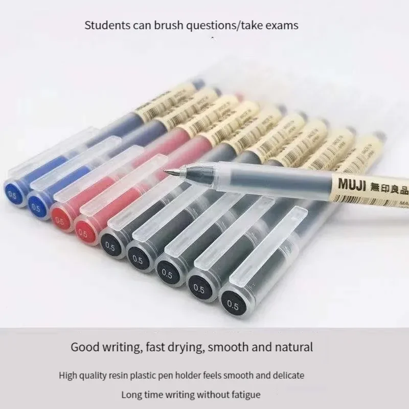 6/8Pcs/Set MUJIs Gel Pen Black - đánh giá và giá Muji Stationery Gel Pen